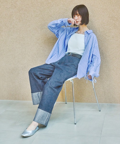 LAKOLE(ラコレ)の「袖シャーリングシャツ3 / 290748(シャツ/ブラウス・レディース・ベージュ/グリーン/ブルー・FREE)」の9枚目の写真