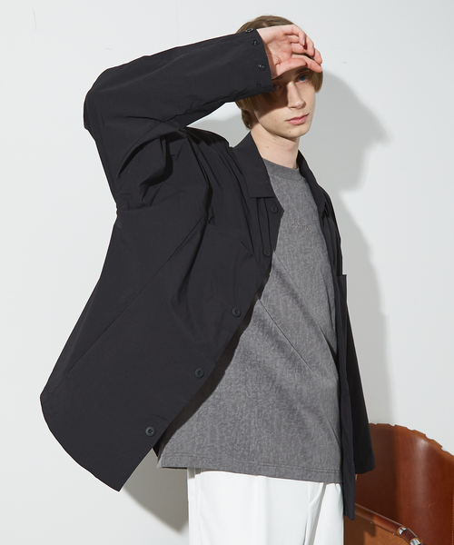 ABAHOUSE(アバハウス)の「【セットアップ対応】TUCK&DARTS シャツブルゾン / ドルマンスリーブ(シャツ/ブラウス・メンズ・ブラック/ベージュ・48/46)」の16枚目の写真