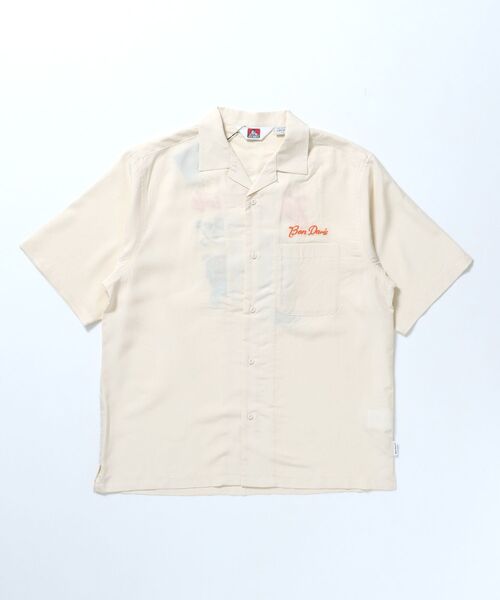 BEN DAVIS(ベンデイビス)の「【BEN DAVIS(ベンデイビス)】JUKEBOX O/C SHIRT / チェック シャツ 半袖 刺繍 オープンカラー(シャツ/ブラウス・メンズ・ブラック/アイボリー・MEDIUM/LARGE/X-LARGE)」の7枚目の写真