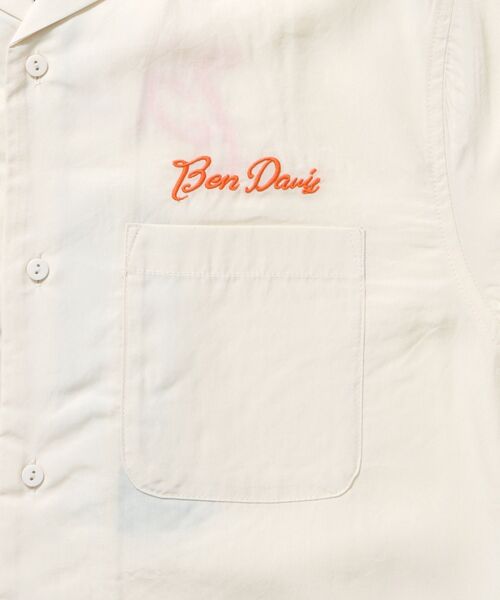 BEN DAVIS(ベンデイビス)の「【BEN DAVIS(ベンデイビス)】JUKEBOX O/C SHIRT / チェック シャツ 半袖 刺繍 オープンカラー(シャツ/ブラウス・メンズ・ブラック/アイボリー・MEDIUM/LARGE/X-LARGE)」の8枚目の写真