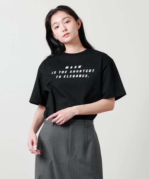 〈MARW UNITED ARROWS〉 半袖カットソー ブラック フリーサイズ セール】＜UNITED ARROWS & SONS by MASAKI KAWASE＞ W/N RS SSL