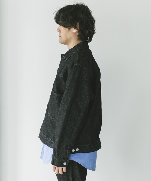 URBAN RESEARCH DOORS（アーバンリサーチドアーズ）の「13.3oz デニムジャケット（デニムジャケット・メンズ・ブラック/インディゴブルー・LARGE/MEDIUM）」の21枚目の写真