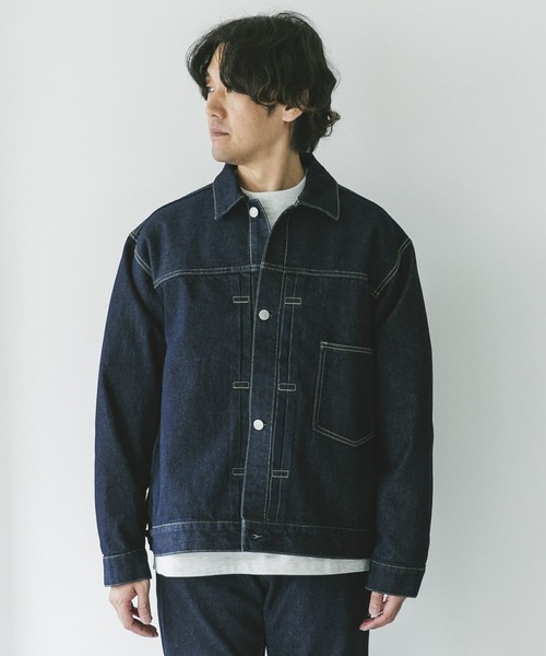 URBAN RESEARCH DOORS（アーバンリサーチドアーズ）の「13.3oz デニムジャケット（デニムジャケット・メンズ・ブラック/インディゴブルー・LARGE/MEDIUM）」の19枚目の写真