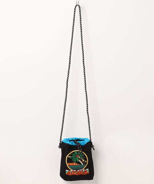 Kahiko(カヒコ)の「【Kahiko】マイカイエンブ巾着ミニショルダーバッグ(ショルダーバッグ・レディース・ホワイト/ブラック/ミント/オレンジ・FREE)」の1枚目の写真