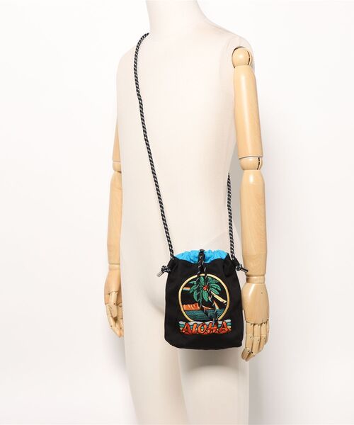 Kahiko(カヒコ)の「【Kahiko】マイカイエンブ巾着ミニショルダーバッグ(ショルダーバッグ・レディース・ホワイト/ブラック/ミント/オレンジ・FREE)」の8枚目の写真