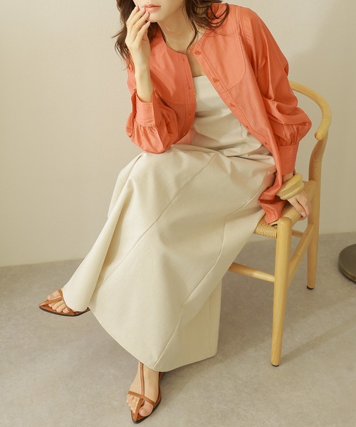 ブラウス シャツ 2way no collar yoke shirt /2way ノーカラー ヨーク シャツ レディース 2way no collar yoke shirt /2way ノーカラー ヨーク シャツ