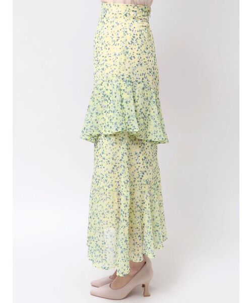 LAGUNAMOON（ラグナムーン）の「楊柳プリントアシンメトリーティアードスカート（スカート・レディース・ブラック/ライトグリーン/アイボリー・SMALL/MEDIUM）」の15枚目の写真