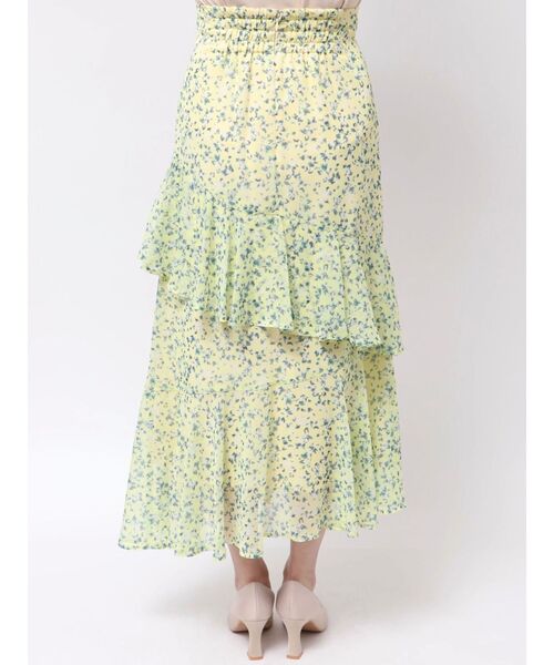 LAGUNAMOON（ラグナムーン）の「楊柳プリントアシンメトリーティアードスカート（スカート・レディース・ブラック/ライトグリーン/アイボリー・SMALL/MEDIUM）」の14枚目の写真