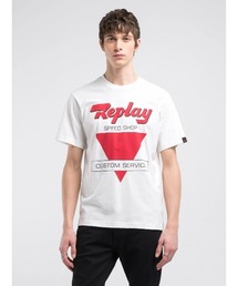 REPLAY（リプレイ）の「コットンジャ－ジーバイカープリントＴシャツ（Tシャツ/カットソー）」