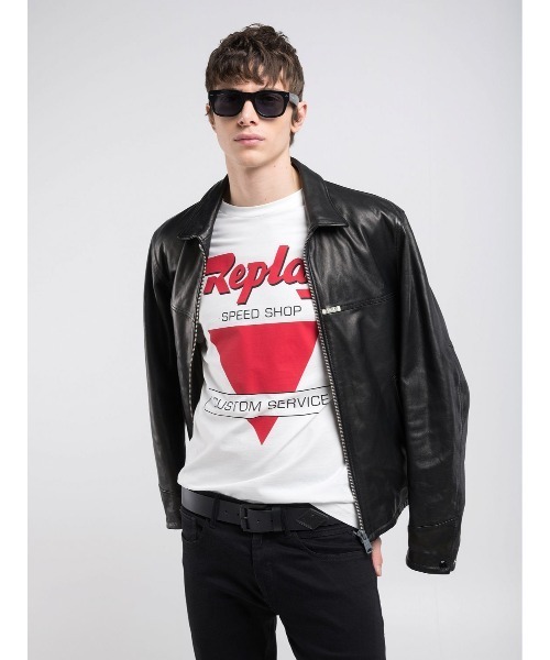 REPLAY(リプレイ)の「コットンジャ-ジーバイカープリントTシャツ(Tシャツ/カットソー・メンズ・ブルー/ホワイト・SMALL/MEDIUM/LARGE/X-LARGE)」の7枚目の写真