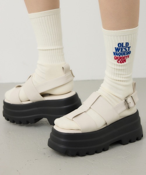 RODEO CROWNS WIDE BOWL（ロデオクラウンズワイドボウル）の「ボリュームソールグルカサンダル（サンダル・レディース・ブラック/ブルー/オフホワイト・LARGE/MEDIUM）」の9枚目の写真