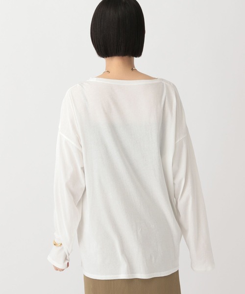 A part by（アパートバイ）の「シアーロゴロンT（Tシャツ/カットソー・レディース・チャコールグレー/ブラウン/オフホワイト・FREE）」の11枚目の写真
