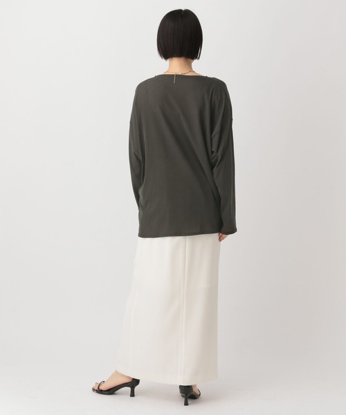 A part by（アパートバイ）の「シアーロゴロンT（Tシャツ/カットソー・レディース・チャコールグレー/ブラウン/オフホワイト・FREE）」の20枚目の写真