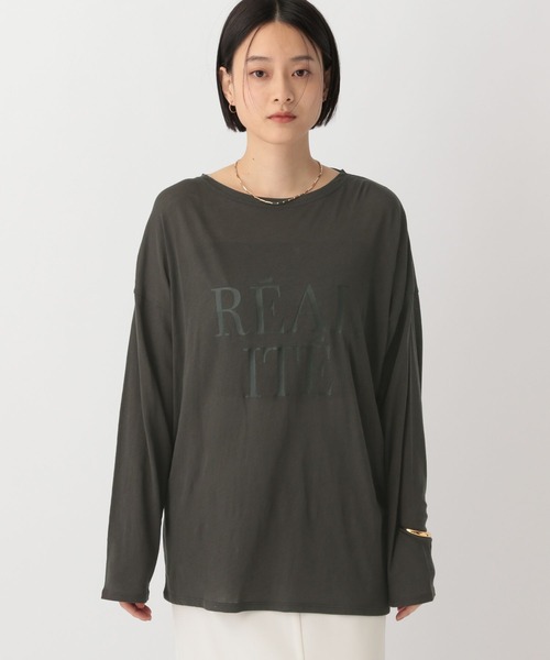 A part by（アパートバイ）の「シアーロゴロンT（Tシャツ/カットソー・レディース・チャコールグレー/ブラウン/オフホワイト・FREE）」の22枚目の写真