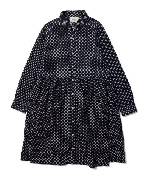 BEAMS BOY（ビームスボーイ）の「BEAMS BOY / ネル切替 ロングスリーブ（シャツワンピース・レディース・ホワイト/インディゴブルー/ネイビー・ONE SIZE）」の11枚目の写真