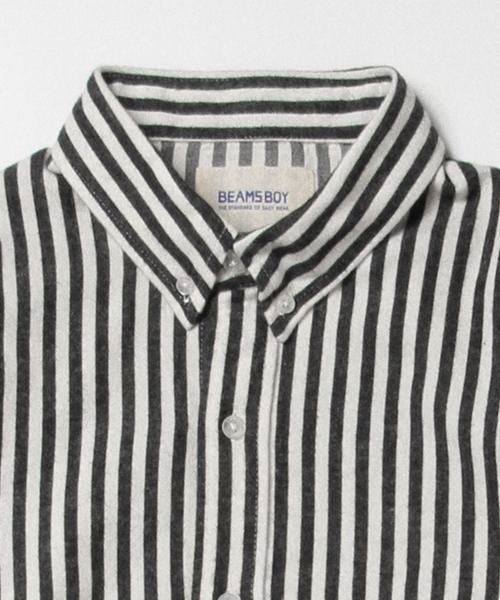 BEAMS BOY（ビームスボーイ）の「BEAMS BOY / ネル切替 ロングスリーブ（シャツワンピース・レディース・ホワイト/インディゴブルー/ネイビー・ONE SIZE）」の13枚目の写真