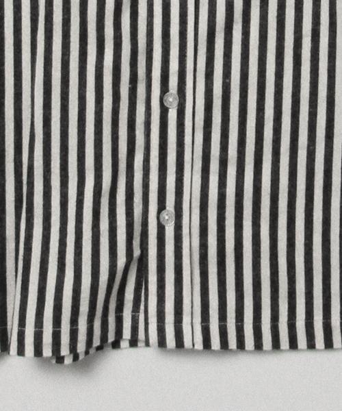 BEAMS BOY（ビームスボーイ）の「BEAMS BOY / ネル切替 ロングスリーブ（シャツワンピース・レディース・ホワイト/インディゴブルー/ネイビー・ONE SIZE）」の5枚目の写真