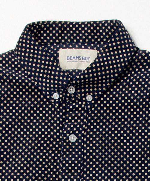 BEAMS BOY（ビームスボーイ）の「BEAMS BOY / ネル切替 ロングスリーブ（シャツワンピース・レディース・ホワイト/インディゴブルー/ネイビー・ONE SIZE）」の20枚目の写真