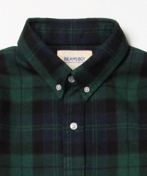 BEAMS BOY（ビームスボーイ）の「BEAMS BOY / ネル切替 ロングスリーブ（シャツワンピース・レディース・ホワイト/インディゴブルー/ネイビー・ONE SIZE）」の17枚目の写真