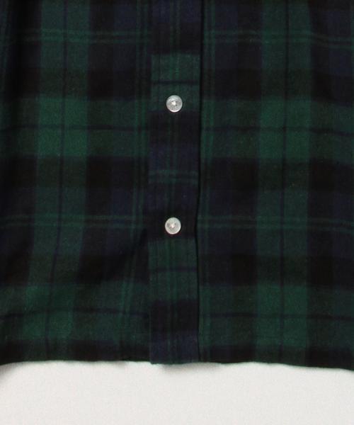 BEAMS BOY（ビームスボーイ）の「BEAMS BOY / ネル切替 ロングスリーブ（シャツワンピース・レディース・ホワイト/インディゴブルー/ネイビー・ONE SIZE）」の19枚目の写真