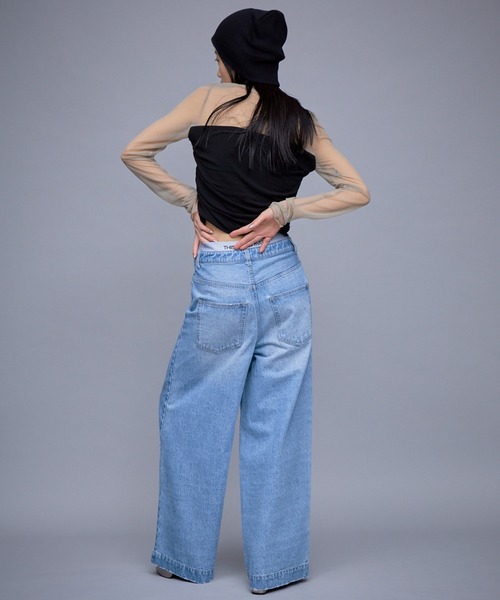 THINGS THAT MATTER（シングス ザット マター）の「THINGS THAT MATTER SHEER & DRAPE RIB TOPS（その他トップス・レディース・ベージュ/ブラック・FREE）」の7枚目の写真