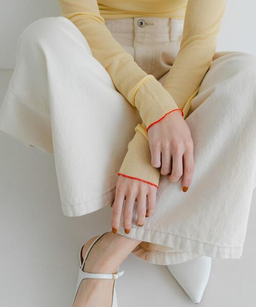 URBAN RESEARCH(アーバンリサーチ)の「『MADE IN JAPAN』シアーテレコカットソー(Tシャツ/カットソー・レディース・ネイビー/ホワイト/イエロー系その他・FREE)」の9枚目の写真