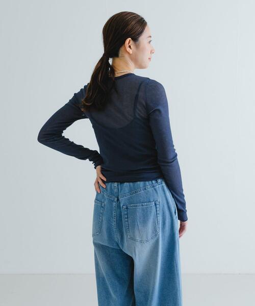 URBAN RESEARCH(アーバンリサーチ)の「『MADE IN JAPAN』シアーテレコカットソー(Tシャツ/カットソー・レディース・ネイビー/ホワイト/イエロー系その他・FREE)」の17枚目の写真