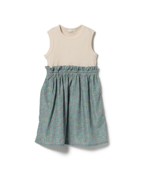 BEAMS mini（ビームスミニ）の「フラワー 切替 ノースリーブ ワンピース 2025SS（90～150cm）（ワンピース・キッズ・イエロー/ブルー系その他/オフホワイト・90/100/110/120/130/140/150）」の11枚目の写真