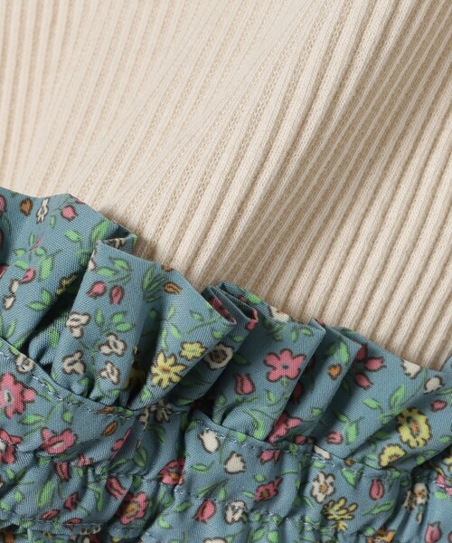 BEAMS mini（ビームスミニ）の「フラワー 切替 ノースリーブ ワンピース 2025SS（90～150cm）（ワンピース・キッズ・イエロー/ブルー系その他/オフホワイト・90/100/110/120/130/140/150）」の16枚目の写真