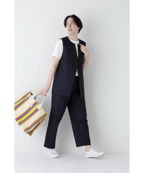 human woman（ヒューマンウーマン）の「◆リサイクルコットン度詰天竺Ｔシャツ（Tシャツ/カットソー・レディース・カーキ/ライトグリーン/ボルドー/ネイビー・MEDIUM）」の11枚目の写真
