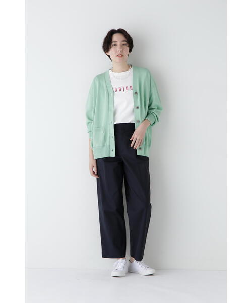human woman（ヒューマンウーマン）の「◆リサイクルコットン度詰天竺Ｔシャツ（Tシャツ/カットソー・レディース・カーキ/ライトグリーン/ボルドー/ネイビー・MEDIUM）」の13枚目の写真