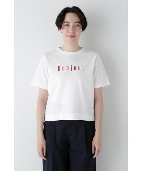 human woman（ヒューマンウーマン）の「◆リサイクルコットン度詰天竺Ｔシャツ（Tシャツ/カットソー・レディース・カーキ/ライトグリーン/ボルドー/ネイビー・MEDIUM）」の15枚目の写真