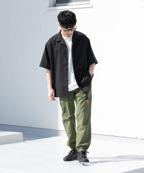 URBAN RESEARCH ROSSO MEN（アーバンリサーチロッソメン）の「『WEB限定』『セットアップ対応/XLサイズあり』リネンライクオープンカラー半袖オーバーシャツ（シャツ/ブラウス・メンズ・ライトグレー/ネイビー/ブラック・MEDIUM/X-LARGE/LARGE）」の17枚目の写真