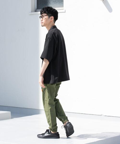 URBAN RESEARCH ROSSO MEN（アーバンリサーチロッソメン）の「『WEB限定』『セットアップ対応/XLサイズあり』リネンライクオープンカラー半袖オーバーシャツ（シャツ/ブラウス・メンズ・ライトグレー/ネイビー/ブラック・MEDIUM/X-LARGE/LARGE）」の18枚目の写真