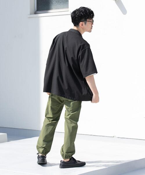 URBAN RESEARCH ROSSO MEN（アーバンリサーチロッソメン）の「『WEB限定』『セットアップ対応/XLサイズあり』リネンライクオープンカラー半袖オーバーシャツ（シャツ/ブラウス・メンズ・ライトグレー/ネイビー/ブラック・MEDIUM/X-LARGE/LARGE）」の19枚目の写真