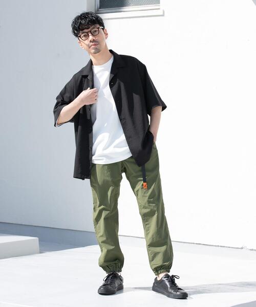 URBAN RESEARCH ROSSO MEN（アーバンリサーチロッソメン）の「『WEB限定』『セットアップ対応/XLサイズあり』リネンライクオープンカラー半袖オーバーシャツ（シャツ/ブラウス・メンズ・ライトグレー/ネイビー/ブラック・MEDIUM/X-LARGE/LARGE）」の20枚目の写真