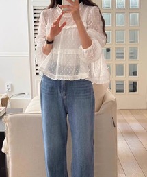 シアードットティアードブラウス