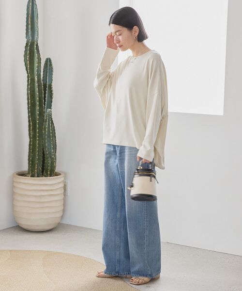 AMERICAN HOLIC(アメリカンホリック)の「ポンチコクーンカットプルオーバー(Tシャツ/カットソー・レディース・アイボリー/チャコールグレー/オフホワイト/ライトグレー/ミント・M/L)」の16枚目の写真