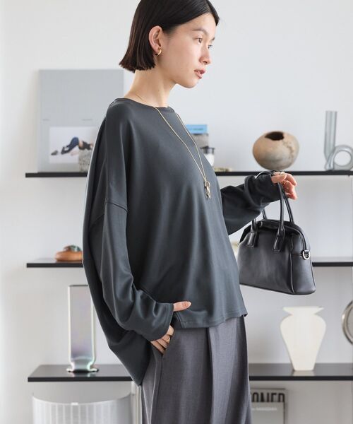 AMERICAN HOLIC(アメリカンホリック)の「ポンチコクーンカットプルオーバー(Tシャツ/カットソー・レディース・アイボリー/チャコールグレー/オフホワイト/ライトグレー/ミント・M/L)」の21枚目の写真