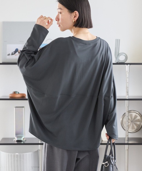 AMERICAN HOLIC(アメリカンホリック)の「ポンチコクーンカットプルオーバー(Tシャツ/カットソー・レディース・アイボリー/チャコールグレー/オフホワイト/ライトグレー/ミント・M/L)」の8枚目の写真