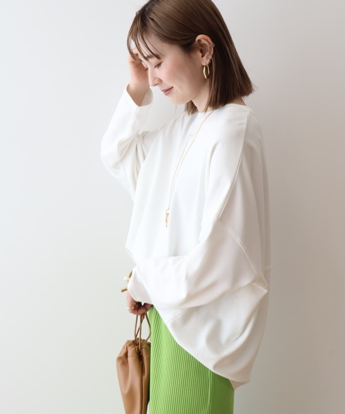 AMERICAN HOLIC(アメリカンホリック)の「ポンチコクーンカットプルオーバー(Tシャツ/カットソー・レディース・アイボリー/チャコールグレー/オフホワイト/ライトグレー/ミント・M/L)」の10枚目の写真