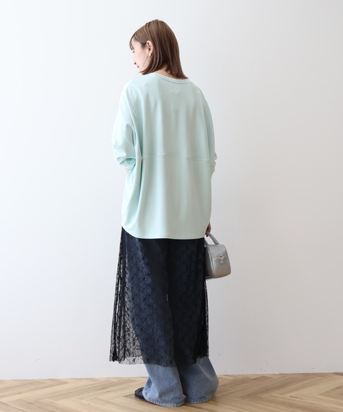 AMERICAN HOLIC(アメリカンホリック)の「ポンチコクーンカットプルオーバー(Tシャツ/カットソー・レディース・アイボリー/チャコールグレー/オフホワイト/ライトグレー/ミント・M/L)」の14枚目の写真