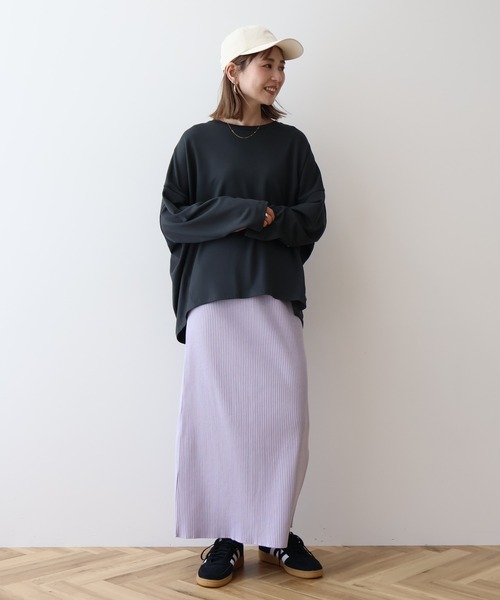 AMERICAN HOLIC(アメリカンホリック)の「ポンチコクーンカットプルオーバー(Tシャツ/カットソー・レディース・アイボリー/チャコールグレー/オフホワイト/ライトグレー/ミント・M/L)」の7枚目の写真