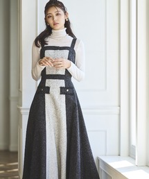 【新品タグ付き★】And Couture♡カットツイード半袖セットアップ アンドクチュール AND COUTURE 配色ツイードセットアップ