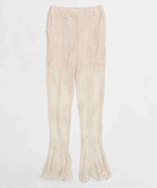 MAISON SPECIAL(メゾンスペシャル)の「Ruffle Hem Flare Pants/ラッフルヘムフレアパンツ(その他パンツ・レディース・アイボリー/ブラック/グレー・36/38)」の16枚目の写真