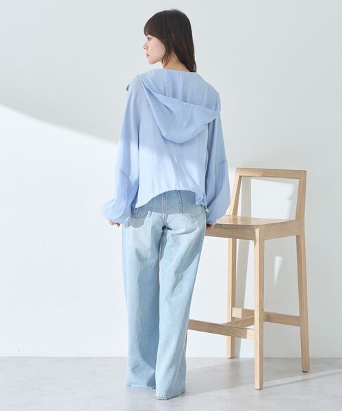 earth music&ecology（アースミュージックアンドエコロジー）の「シアージップパーカー（その他アウター・レディース・ブラック/アイボリー/ピンク/サックスブルー・FREE）」の14枚目の写真