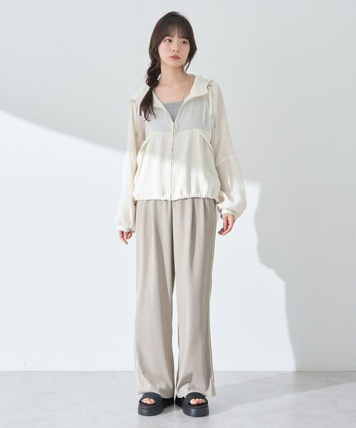 earth music&ecology（アースミュージックアンドエコロジー）の「シアージップパーカー（その他アウター・レディース・ブラック/アイボリー/ピンク/サックスブルー・FREE）」の19枚目の写真