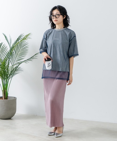 CONVERSE(コンバース)の「【CONVERSE/コンバース】チュールレイヤード Tシャツ(Tシャツ/カットソー・レディース・オフホワイト/杢グレー/ブラック・MEDIUM/LARGE)」の19枚目の写真
