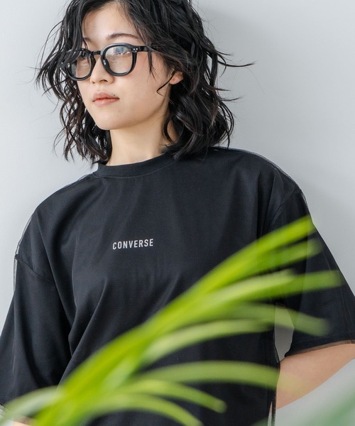 CONVERSE(コンバース)の「【CONVERSE/コンバース】チュールレイヤード Tシャツ(Tシャツ/カットソー・レディース・オフホワイト/杢グレー/ブラック・MEDIUM/LARGE)」の17枚目の写真