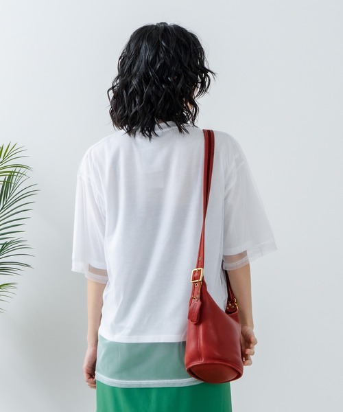 CONVERSE(コンバース)の「【CONVERSE/コンバース】チュールレイヤード Tシャツ(Tシャツ/カットソー・レディース・オフホワイト/杢グレー/ブラック・MEDIUM/LARGE)」の10枚目の写真